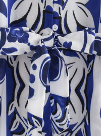 Blue Vine Short Blouse Dress