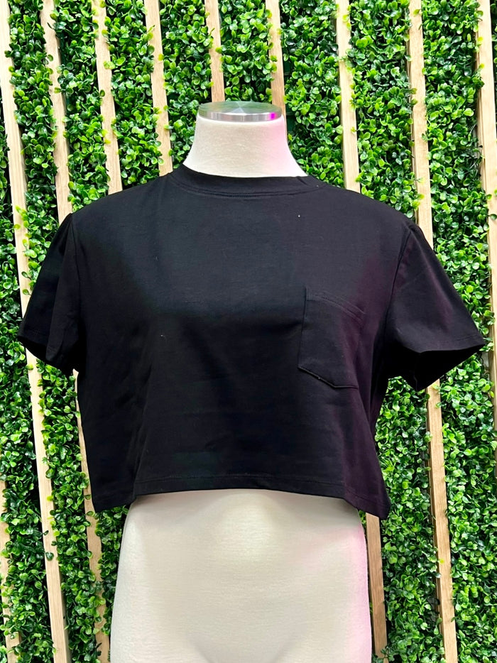 Pocket Detail Crop Tee