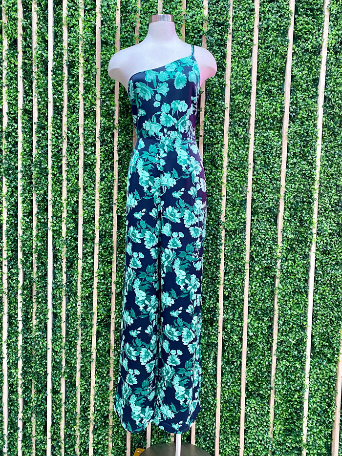 Botanica Satin One Shoulder Jumpsuit