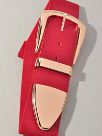 Rectangle Buckle Elastic Belt