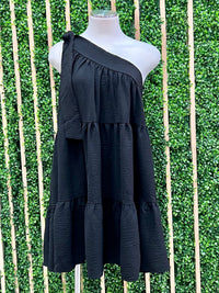 Tiered One Shoulder Short Dress