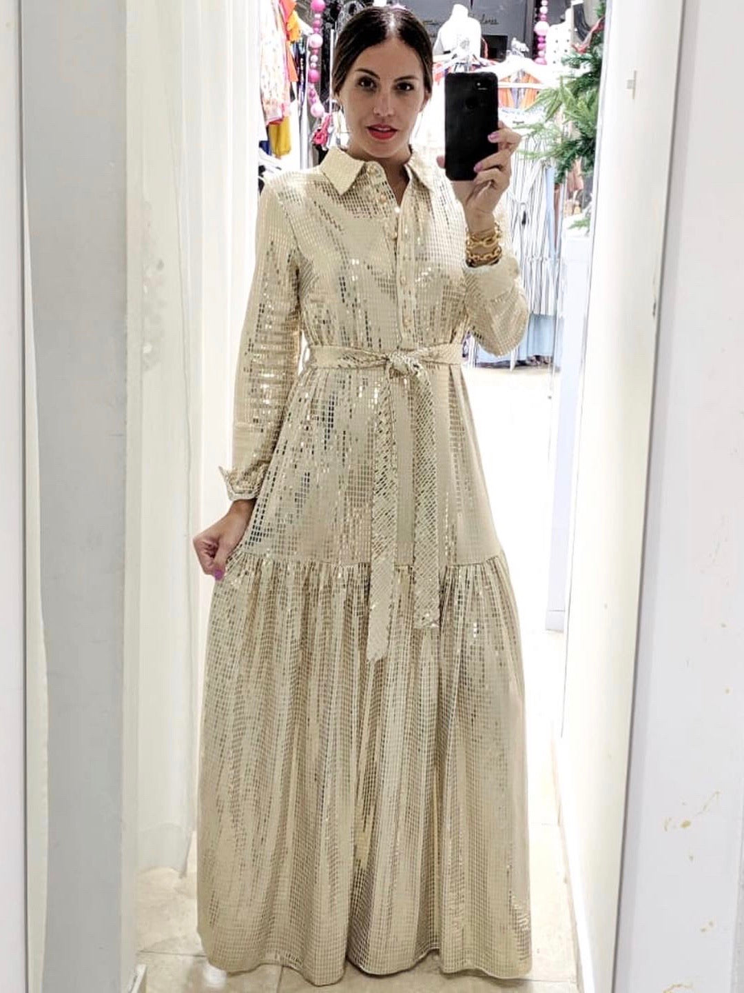 Gold Tiered Maxi