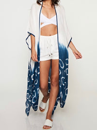 Indigo O Ring Open Kaftan