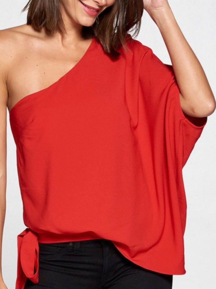 One Shoulder Draped Top