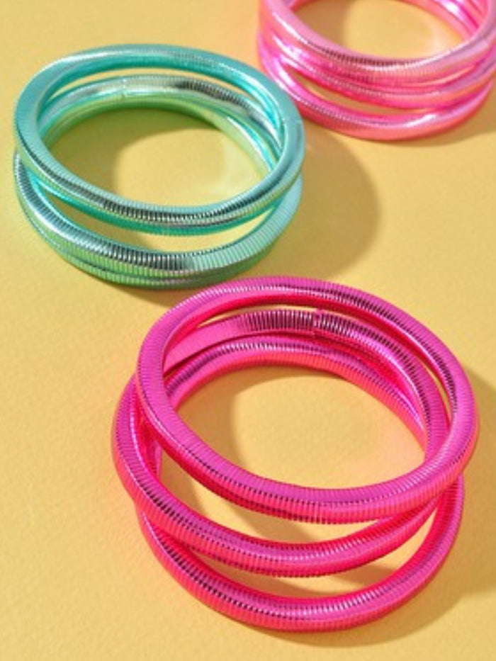 Herringbone Stackable Bracelet Set