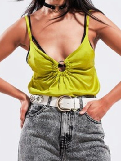 Ring Front Satin Cami