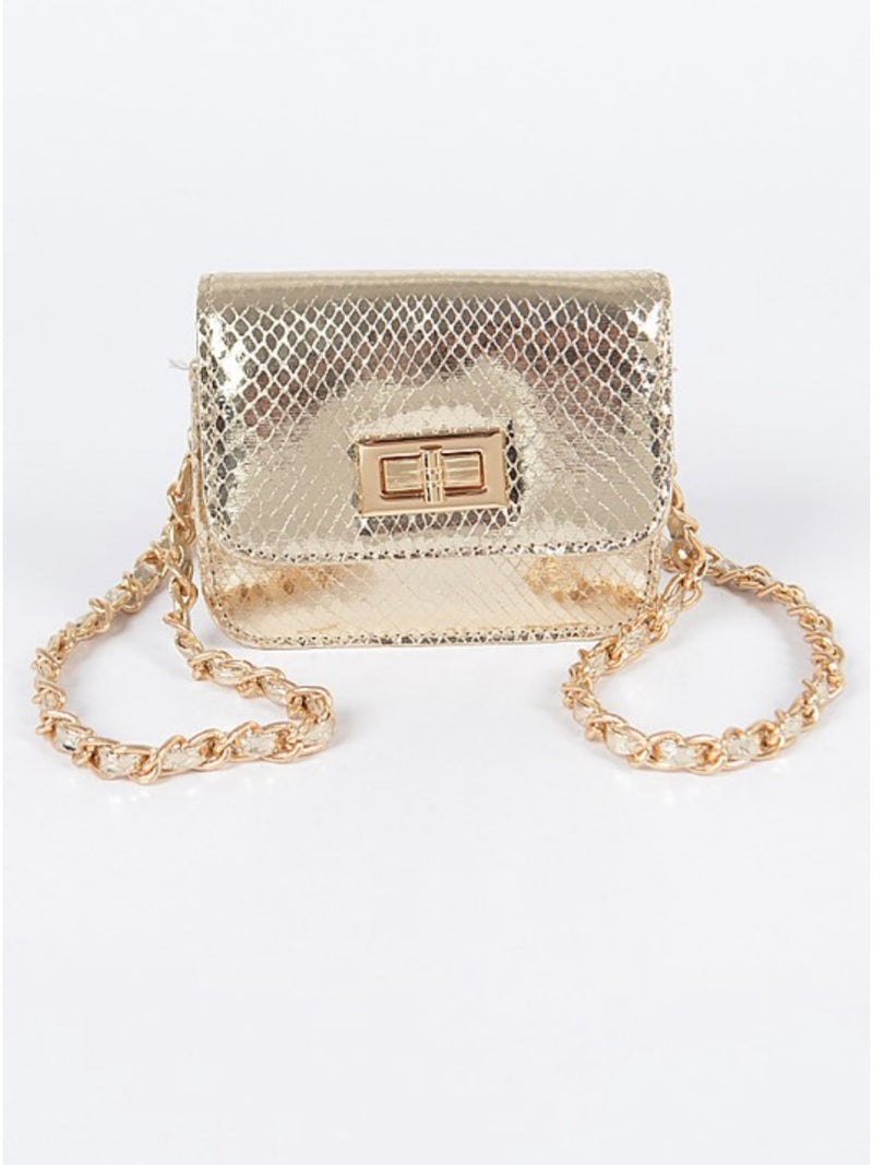 Gold Snake Crossbody Bag