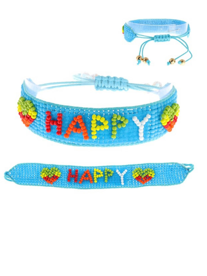 Happy Beaded Friendship Bracelets