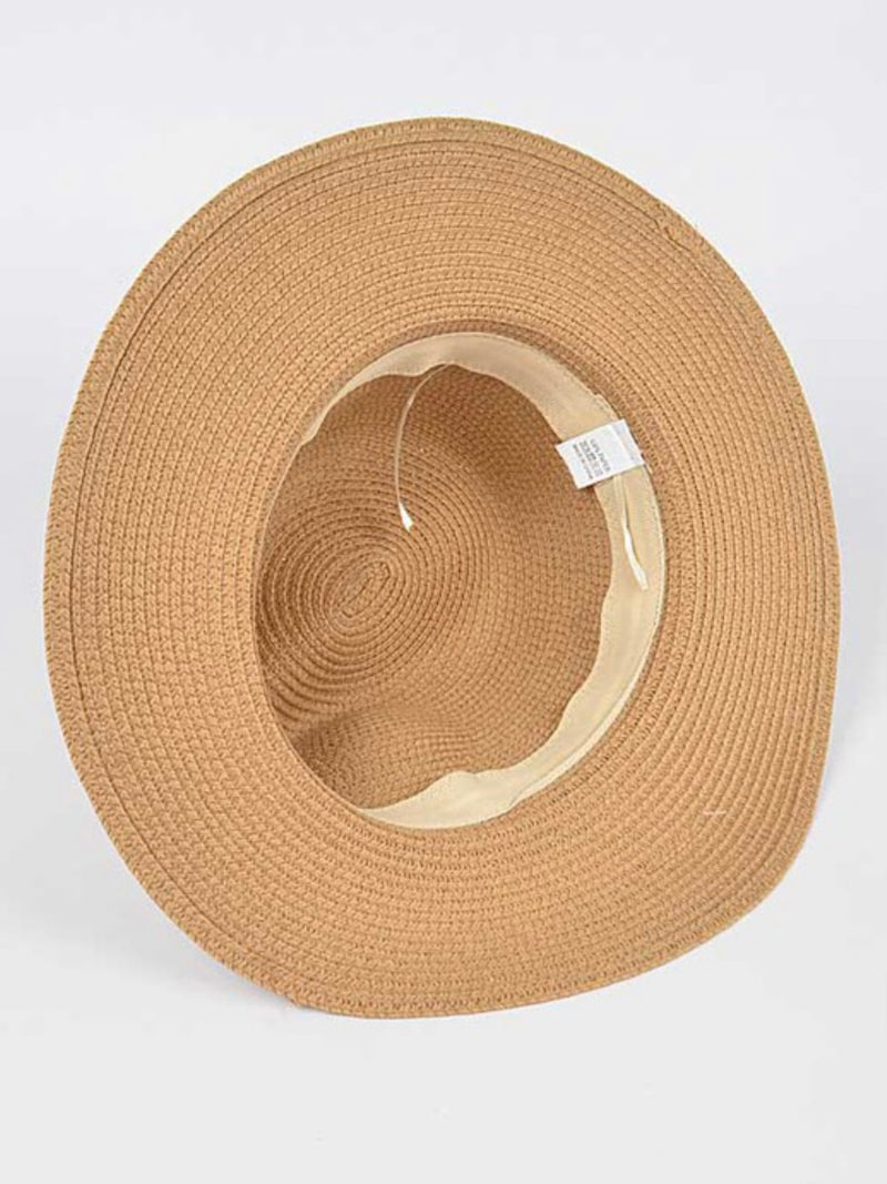 Chain Detail Straw Hat