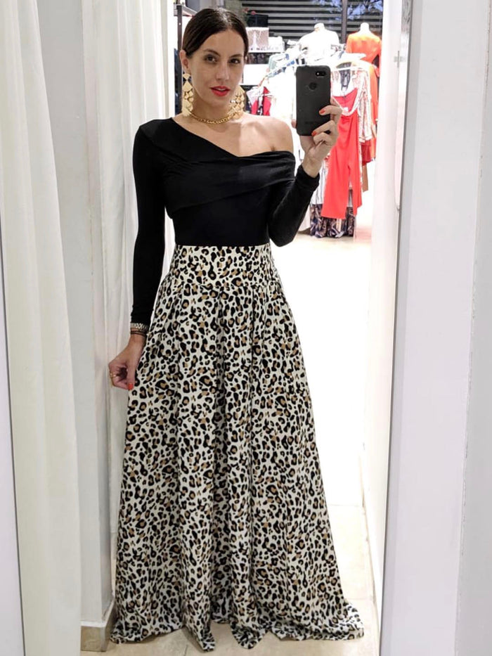 Leopard Maxi Skirt