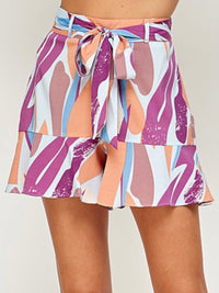 Stroke Print Skort
