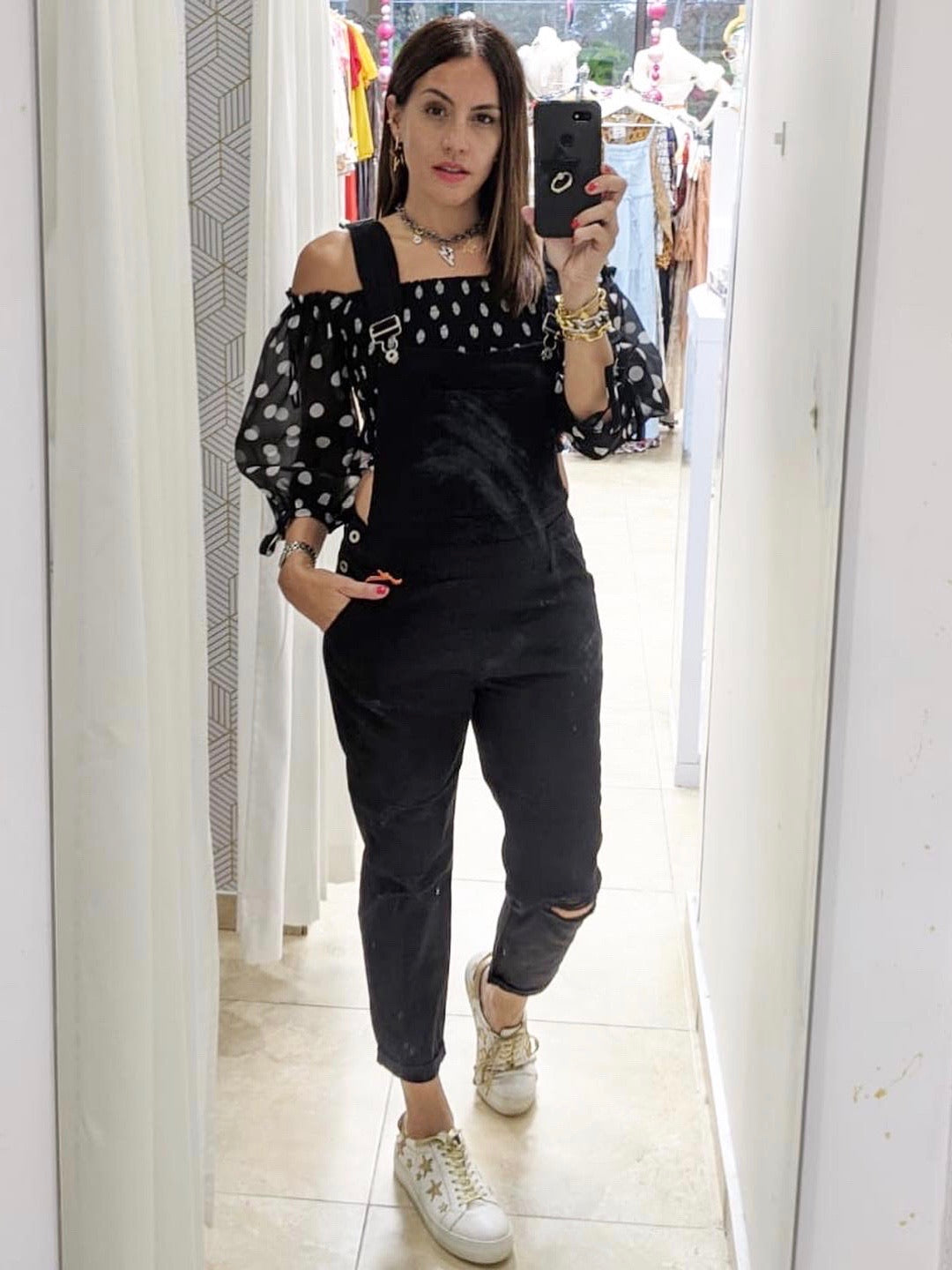 Black Denim Overall