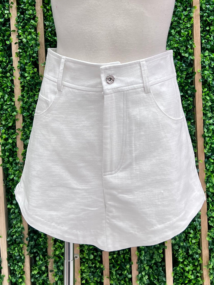Curved Trim Fitted Skort