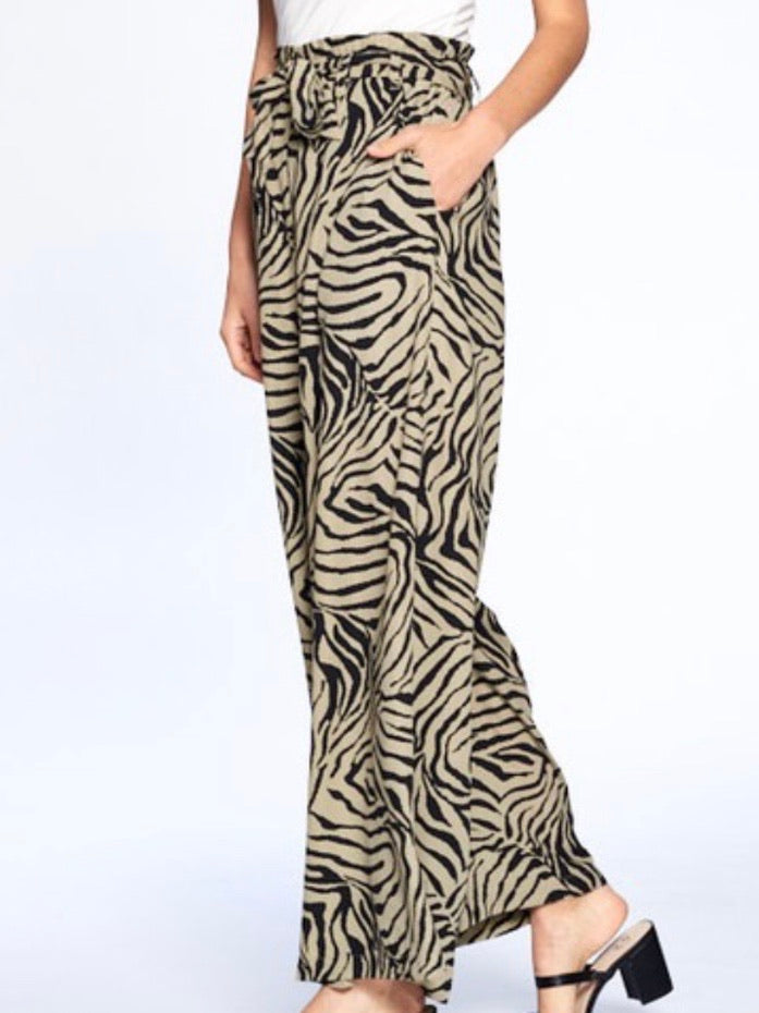 Zebra Wide Leg PAnts