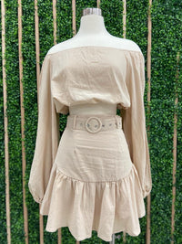 Puff Sleeve Top Skirt Set