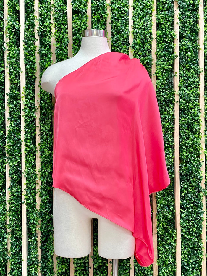 Pink Punch One Shoulder Top