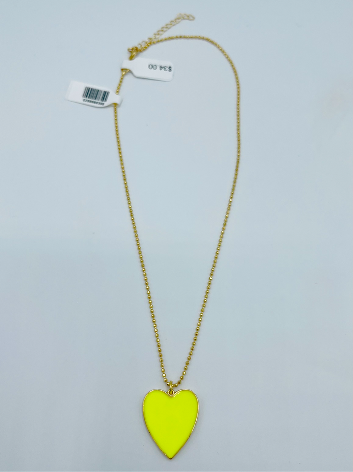 Enamel Heart Necklace