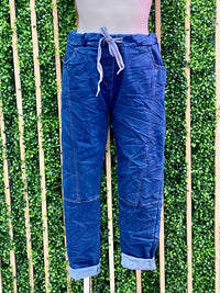 Stitch Detail One Size Denim Jogger