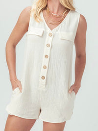 Gauze Sleeveless Romper