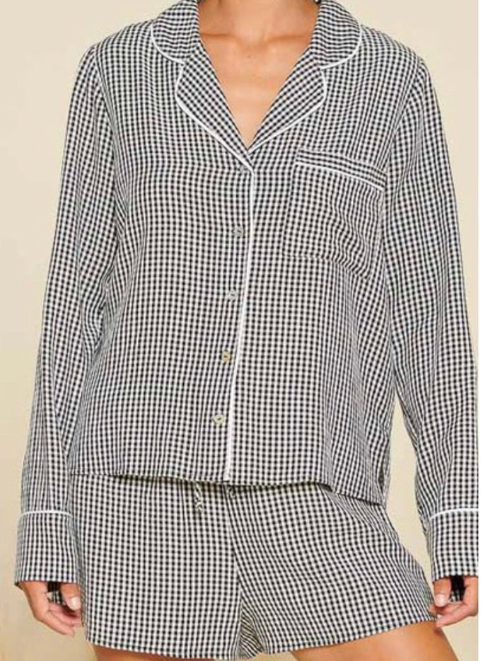 Gingham Loungewear Set