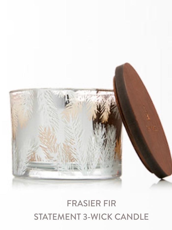 Frasier Fir 3-Wick Statement Candle-Silver