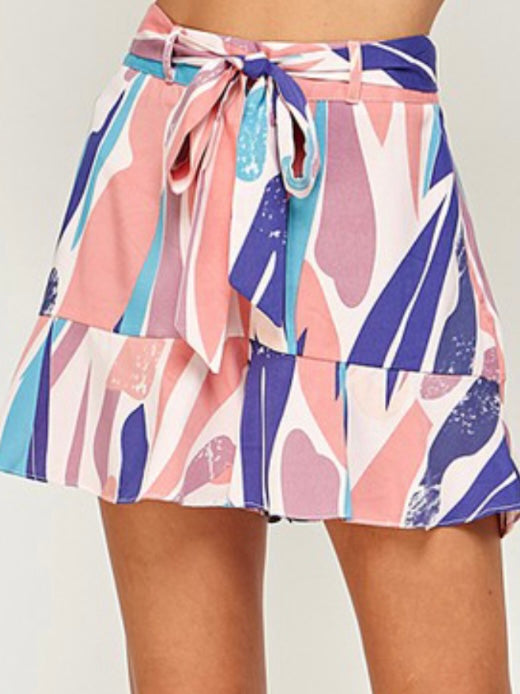 Stroke Print Skort