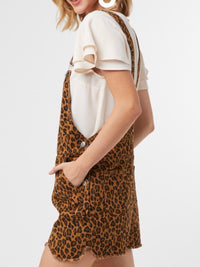 Animal Print Skirt Overall