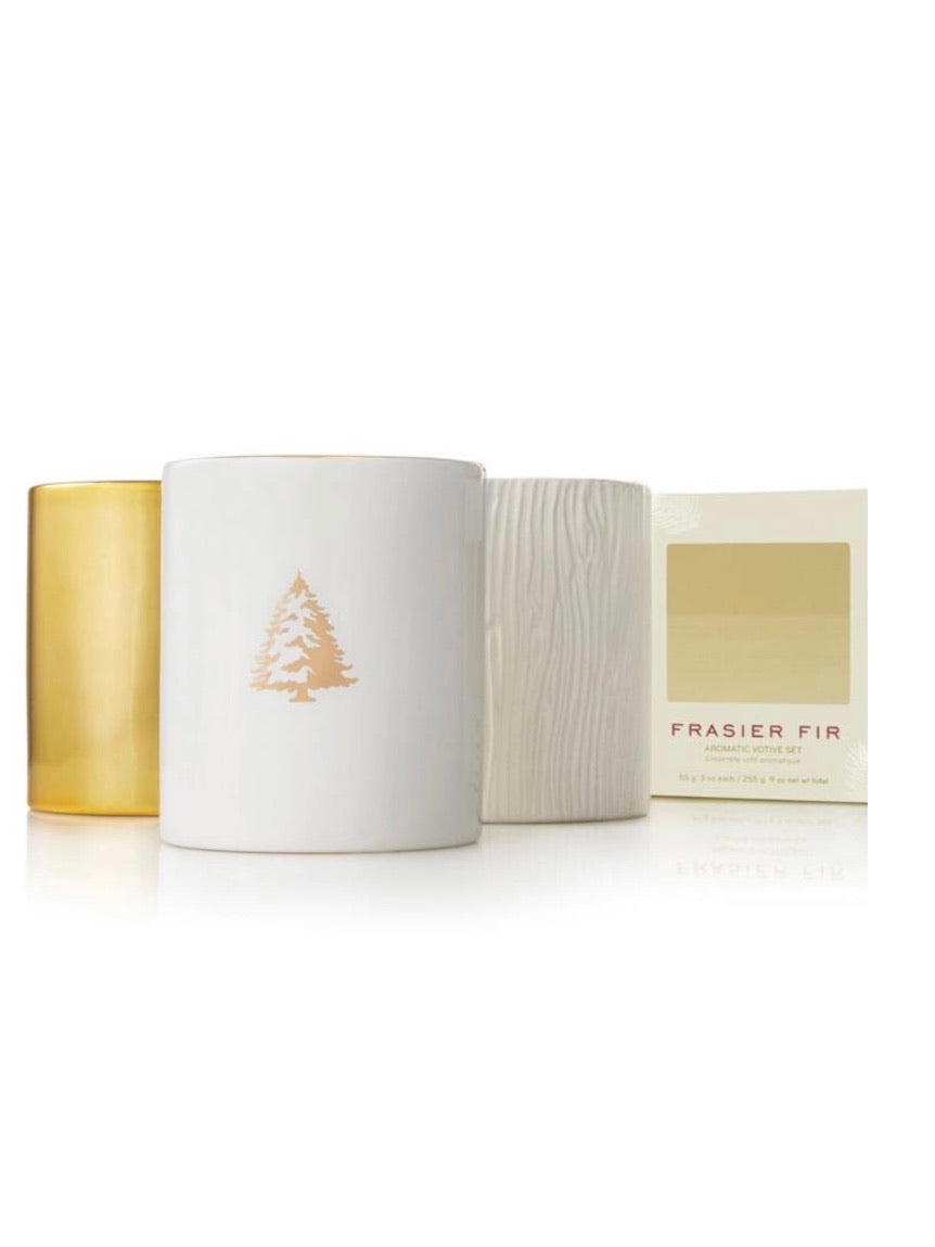 Frasier Fir Gilded Poured Candle Trio