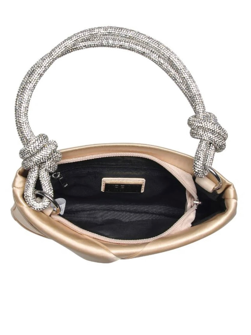 Delicate Rhinestone Handle Night Bag