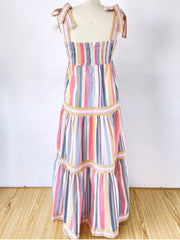 Whimsical Shoulder Tie Maxi