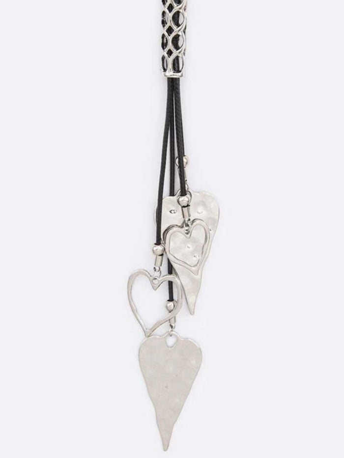 Hammered Mix Heart Necklace