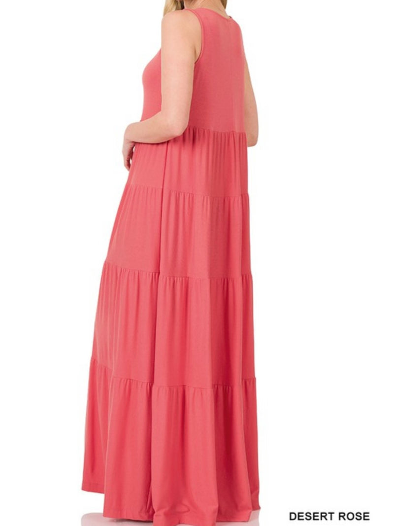 Sleeveless Tiered Maxi