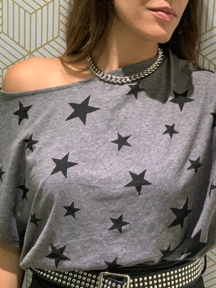 Charcoal Star Multi top