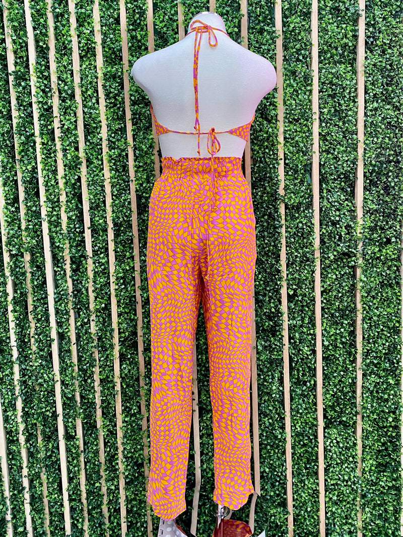 Orange Purple Jogger Set