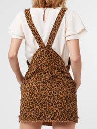 Animal Print Skirt Overall