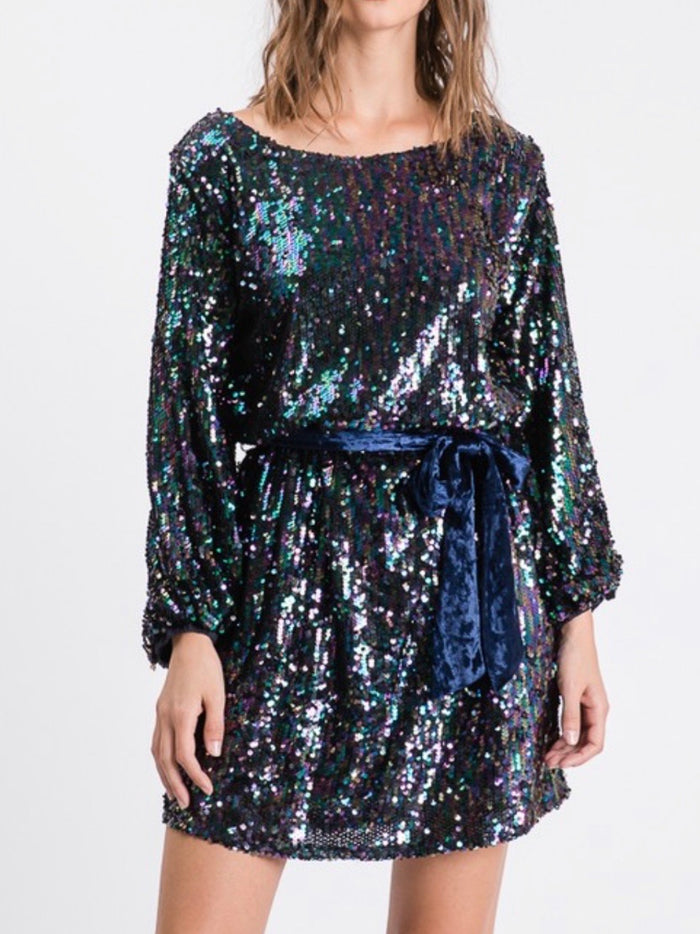 Sequin Off Shoulder Dress