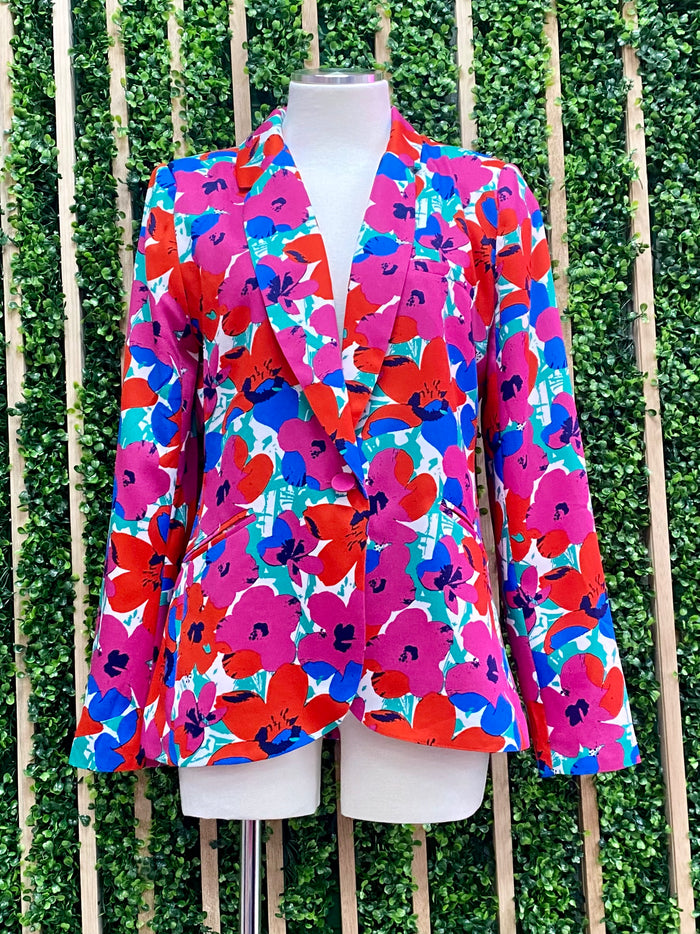 Fuchsia Floral Blazer