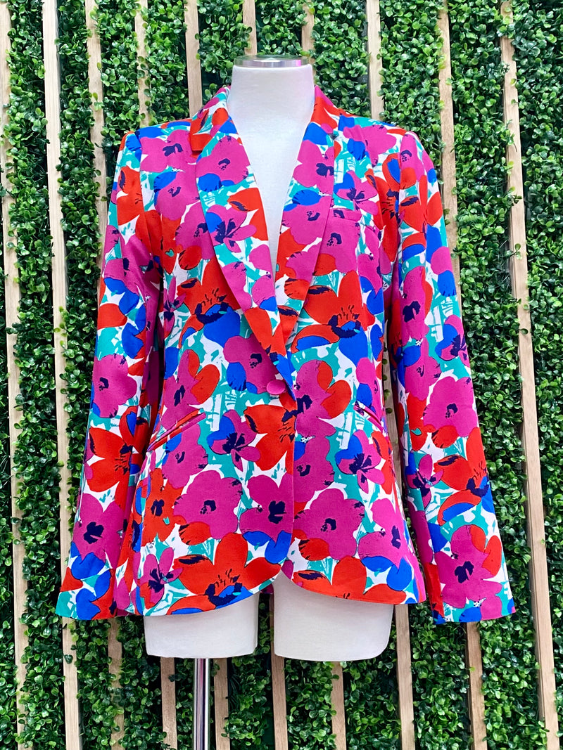 Fuchsia Floral Blazer