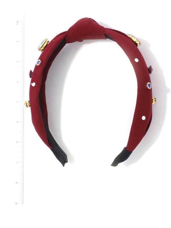 Burgundy Jeweled Headband