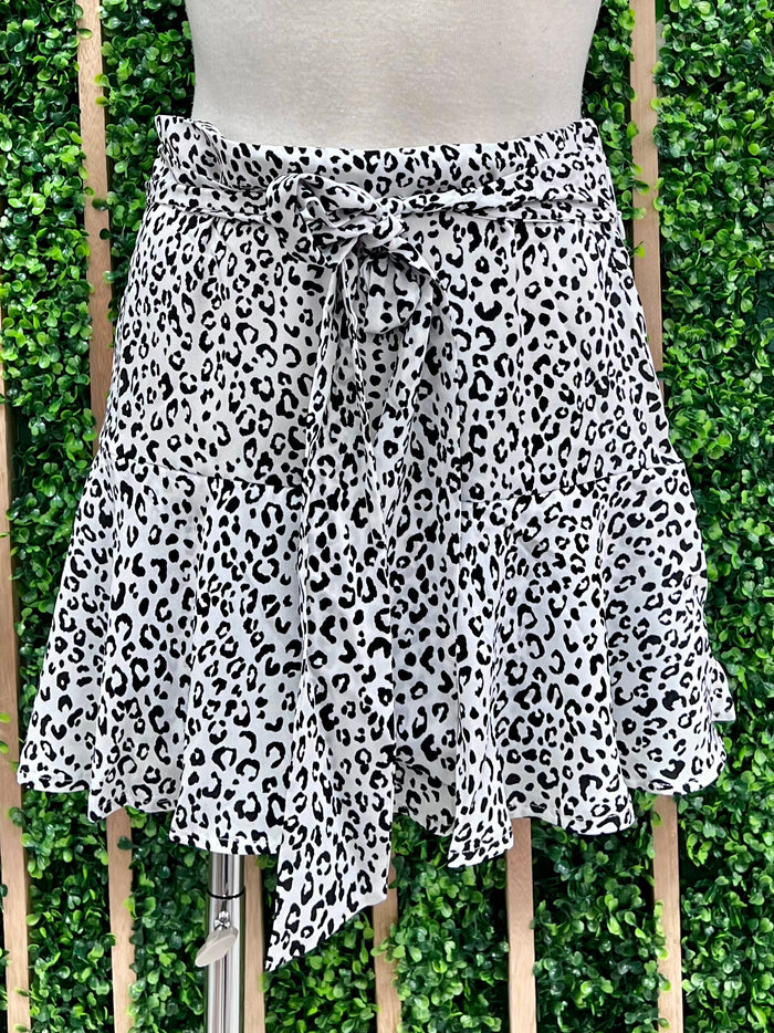 Ivory Leopard Skort