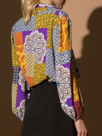 Purple Paisley Print Blouse