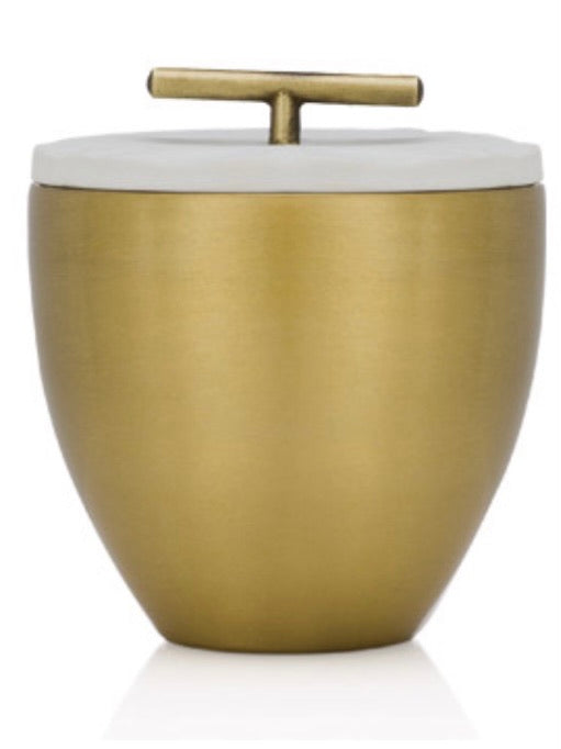 Frasier Fir Poured Gold  Metal Candle With Lid