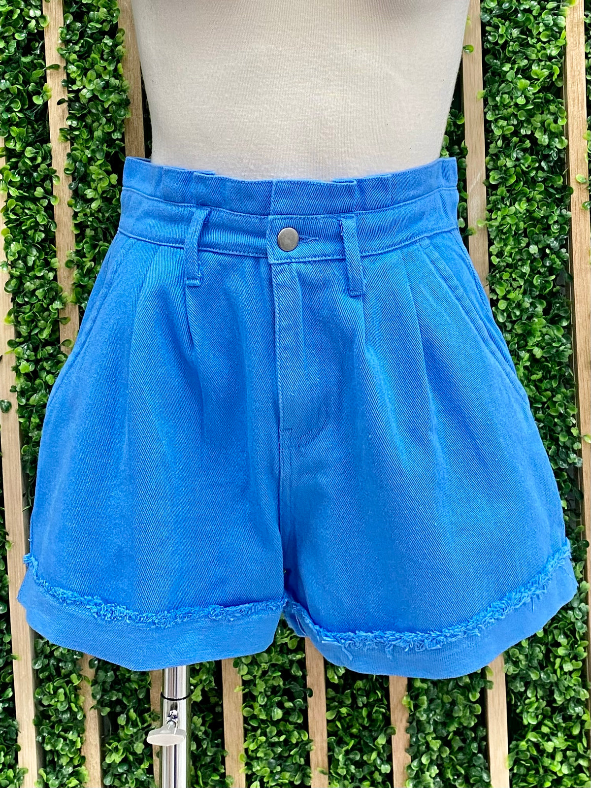 High Waist Denim Short