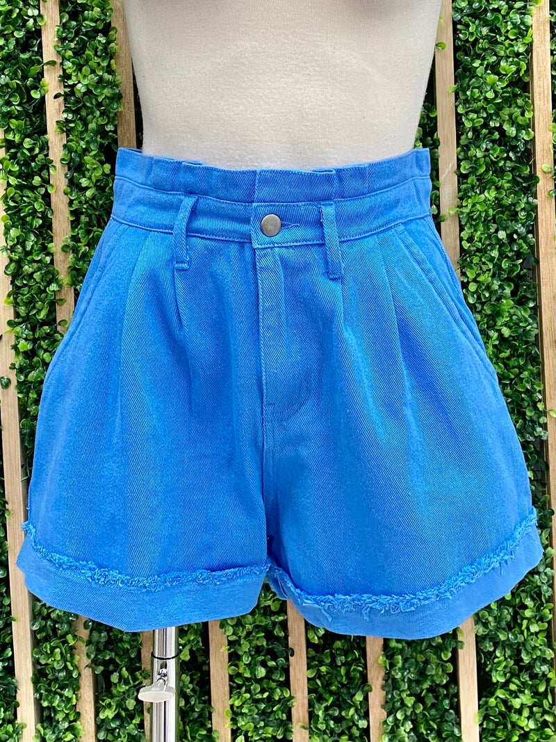 High Waist Denim Short