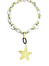 Multi Metallic Star Acrylic Necklace