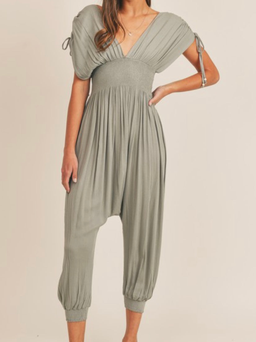 Sage Harem Jumpsuit
