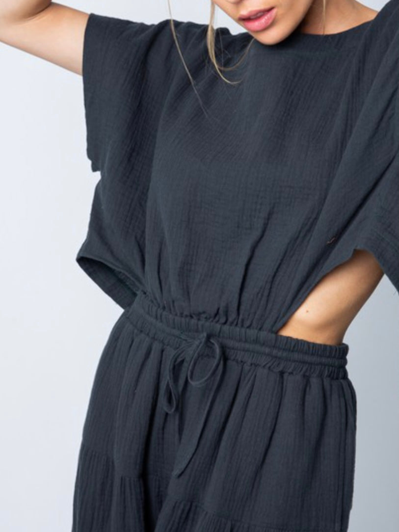Open Back Jogger Jumpsuit