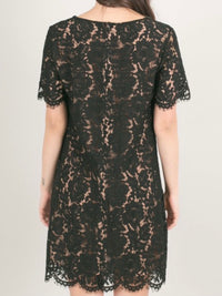 Black Lace Shift Dress