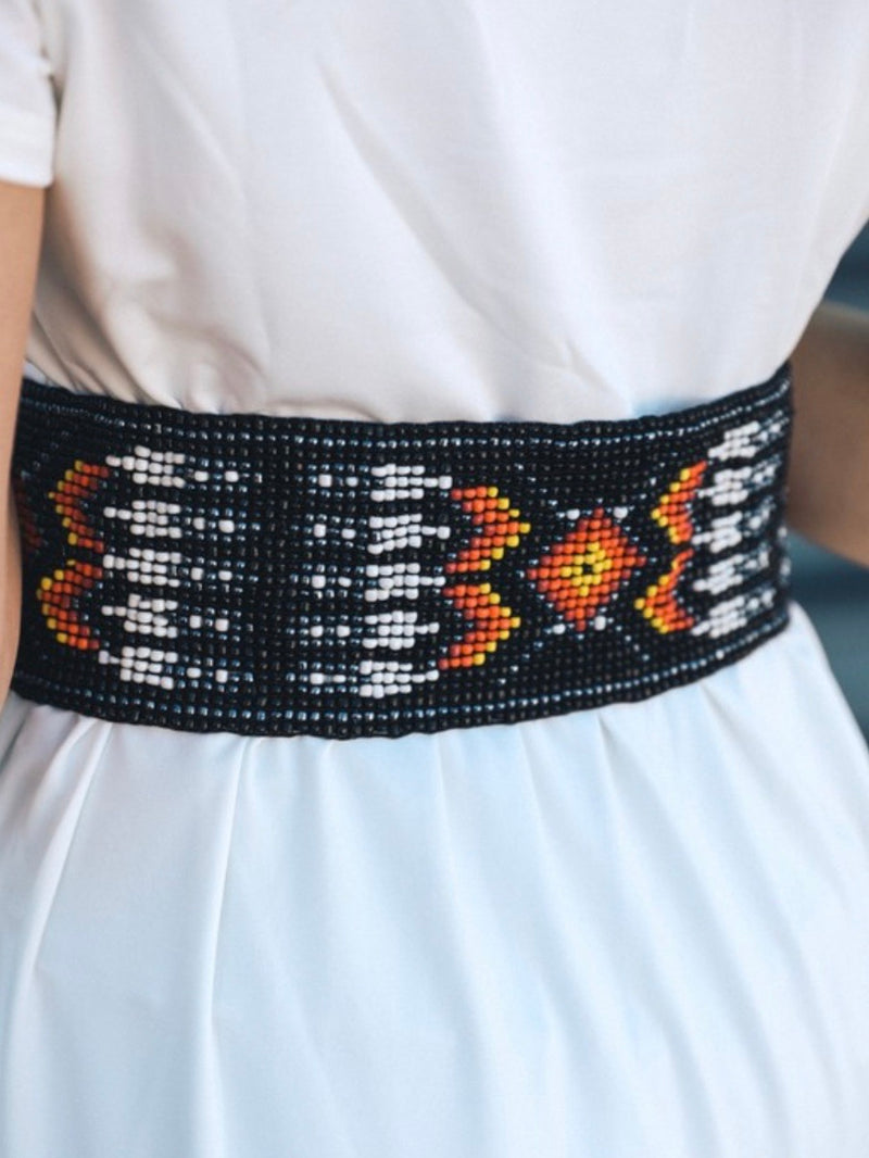 Wide Tribal Bead Belt