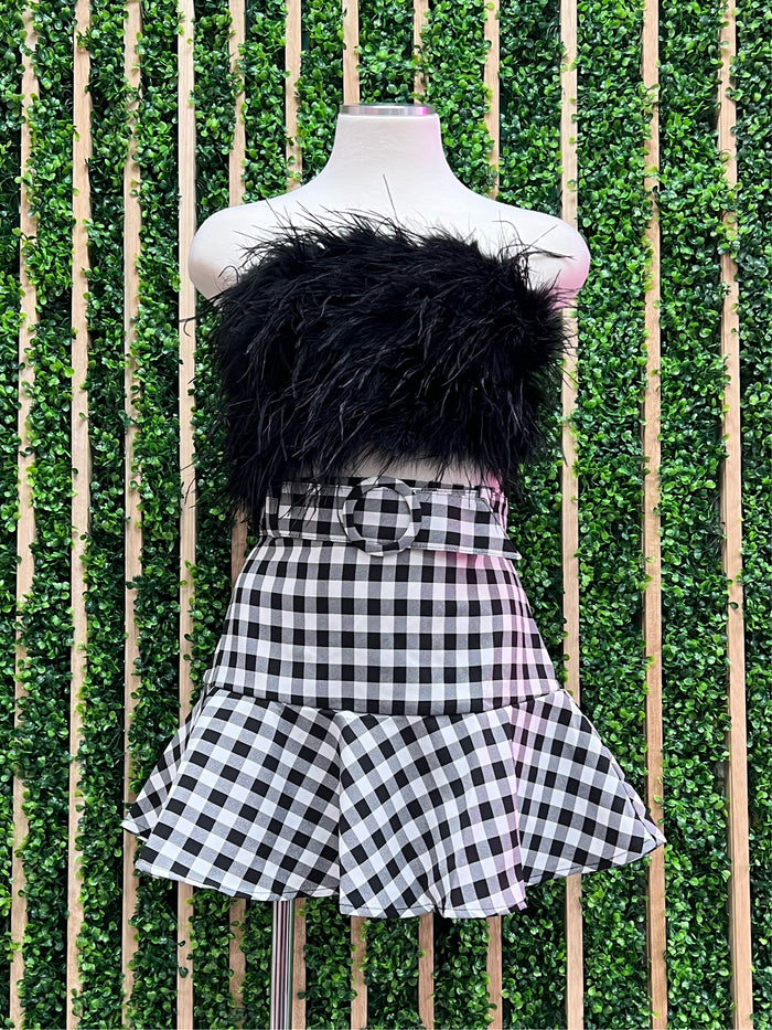 Gingham Skort
